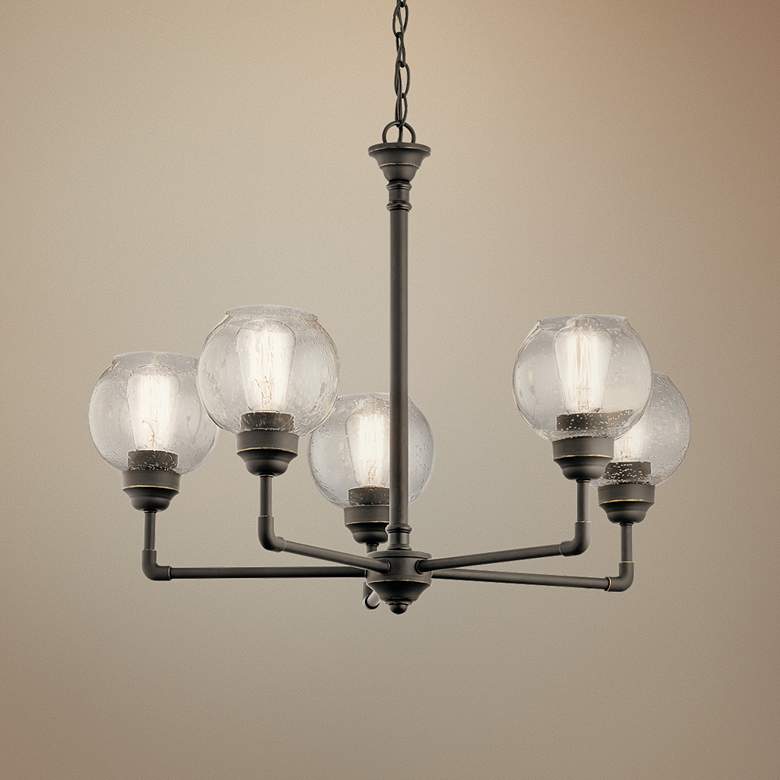 Image 1 Kichler Niles 26" Wide Olde Bronze 5-Light Chandelier