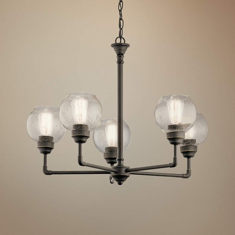 Image 1 Kichler Niles 26 inch Wide Olde Bronze 5-Light Chandelier