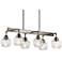 Kichler Niles 32 1/4" Wide Pewter 6-Light Linear Chandelier