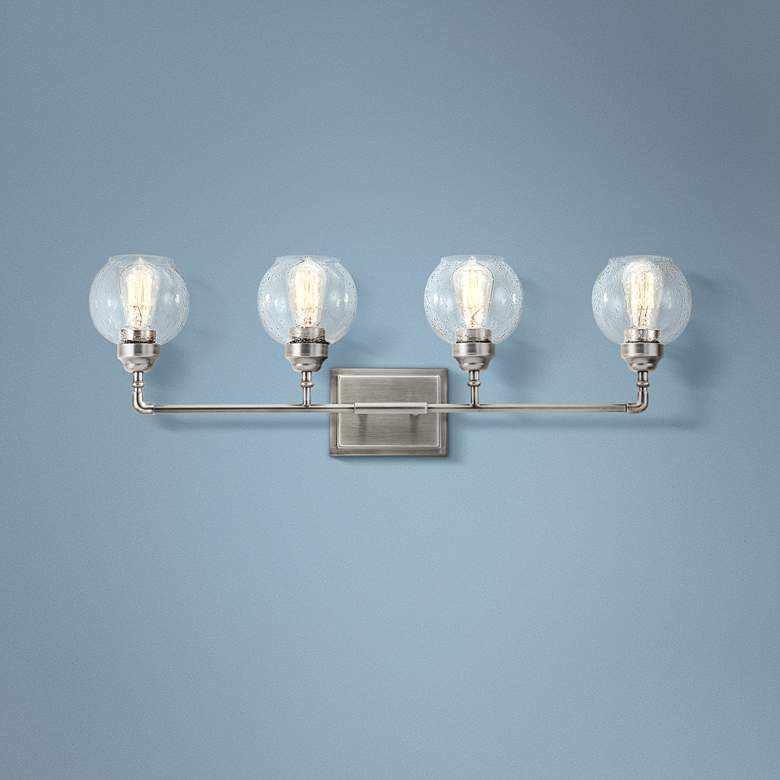 Image 1 Kichler Niles 33 1/4" Wide Antique Pewter 4-Light Bath Light