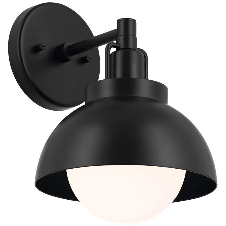 Image 1 Kichler Niva 11.25 Inch 1 Light Convertible Semi Flush  in Black