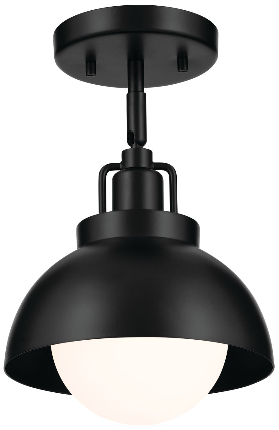 Image 3 Kichler Niva 11.25 Inch 1 Light Convertible Semi Flush  in Black more views