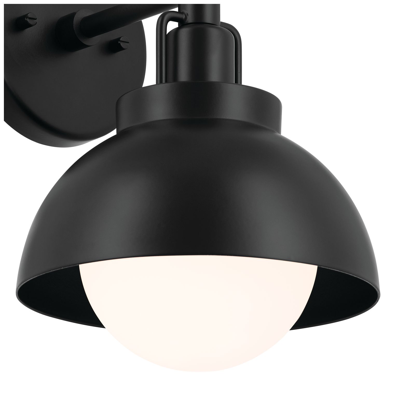 Image 4 Kichler Niva 11.25 Inch 1 Light Convertible Semi Flush  in Black more views