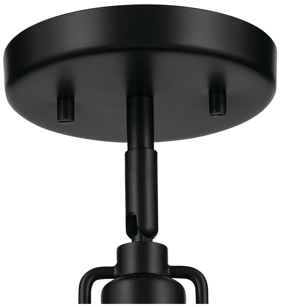 Image 7 Kichler Niva 11.25 Inch 1 Light Convertible Semi Flush  in Black more views