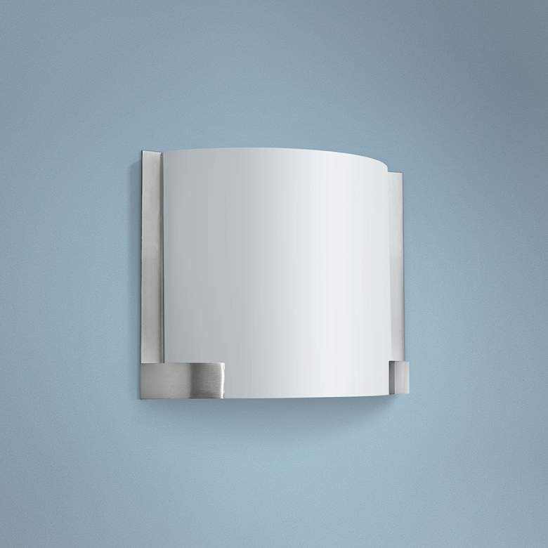 Image 1 Kichler Nobu 9 1/2 inch High Brushed Nickel LED Wall Sconce