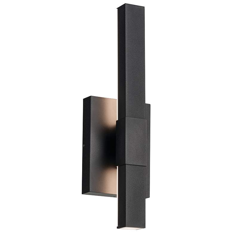 Image 1 Kichler Nocar 16" High Texture Black LED Outdoor Wall Light