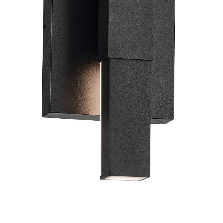 Image 2 Kichler Nocar 16" High Texture Black LED Outdoor Wall Light more views