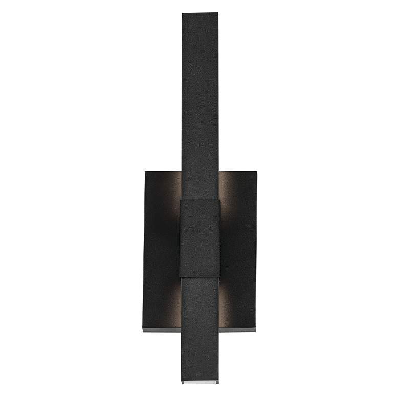 Image 3 Kichler Nocar 16" High Texture Black LED Outdoor Wall Light more views