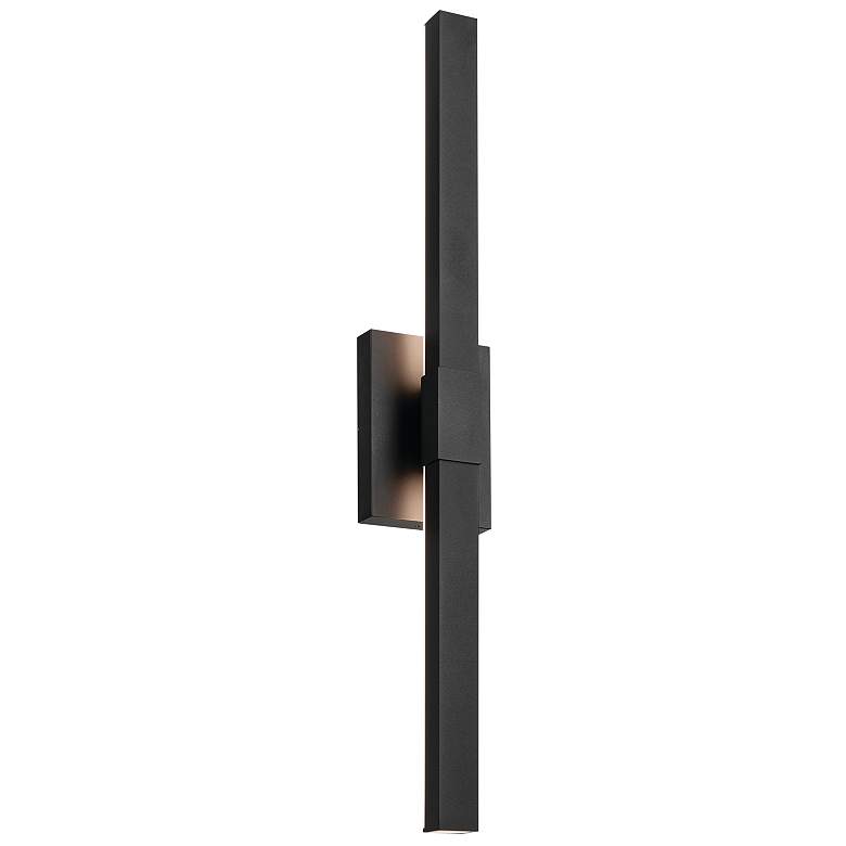 Image 2 Kichler Nocar 30" High Textured Black LED Outdoor Wall Light