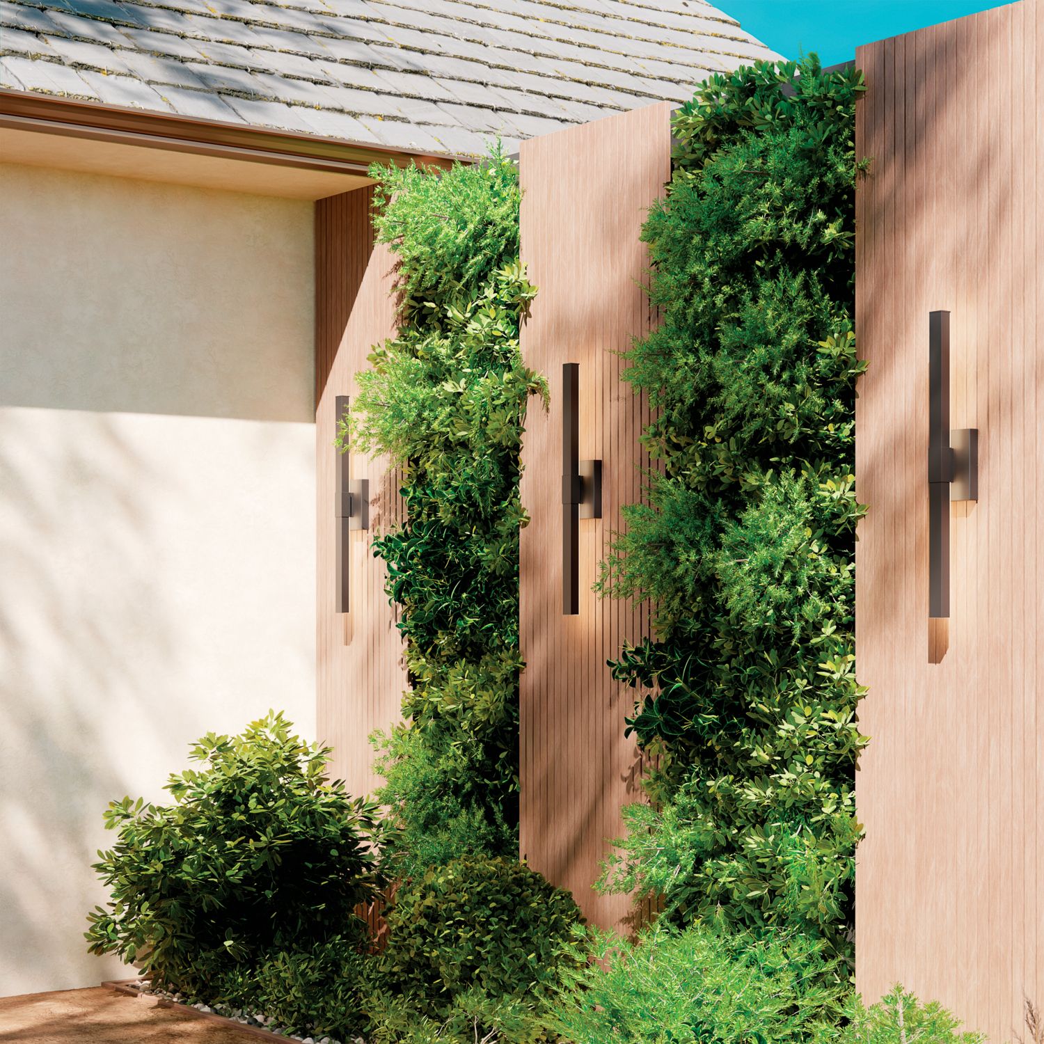 Kichler Nocar 30" High Textured Black LED Outdoor Wall Light