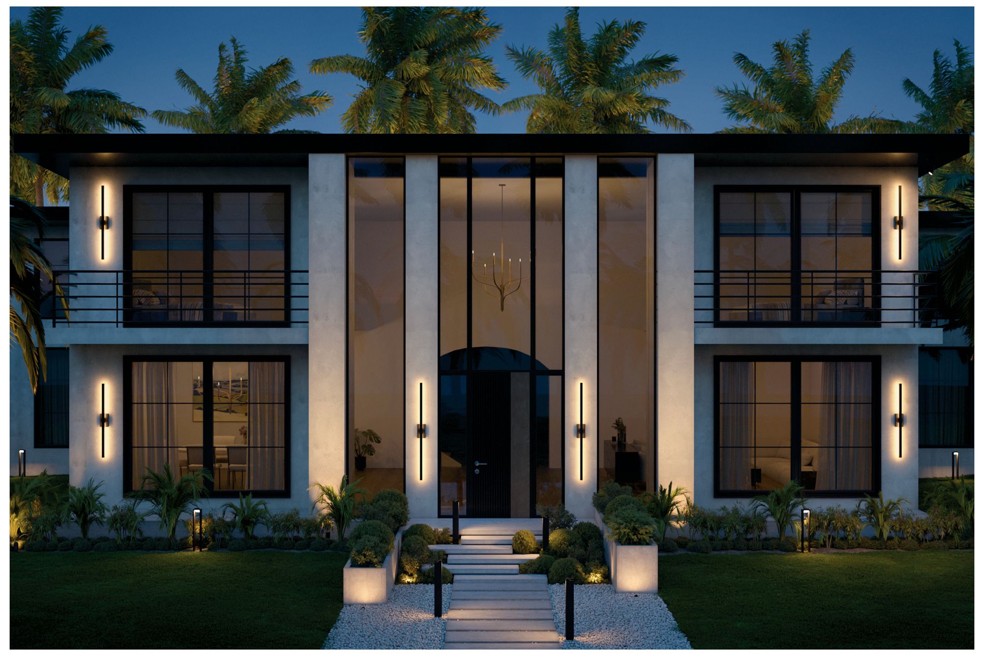 Image 4 Kichler Nocar 48" Outdoor LED Wall Light in Textured Black more views