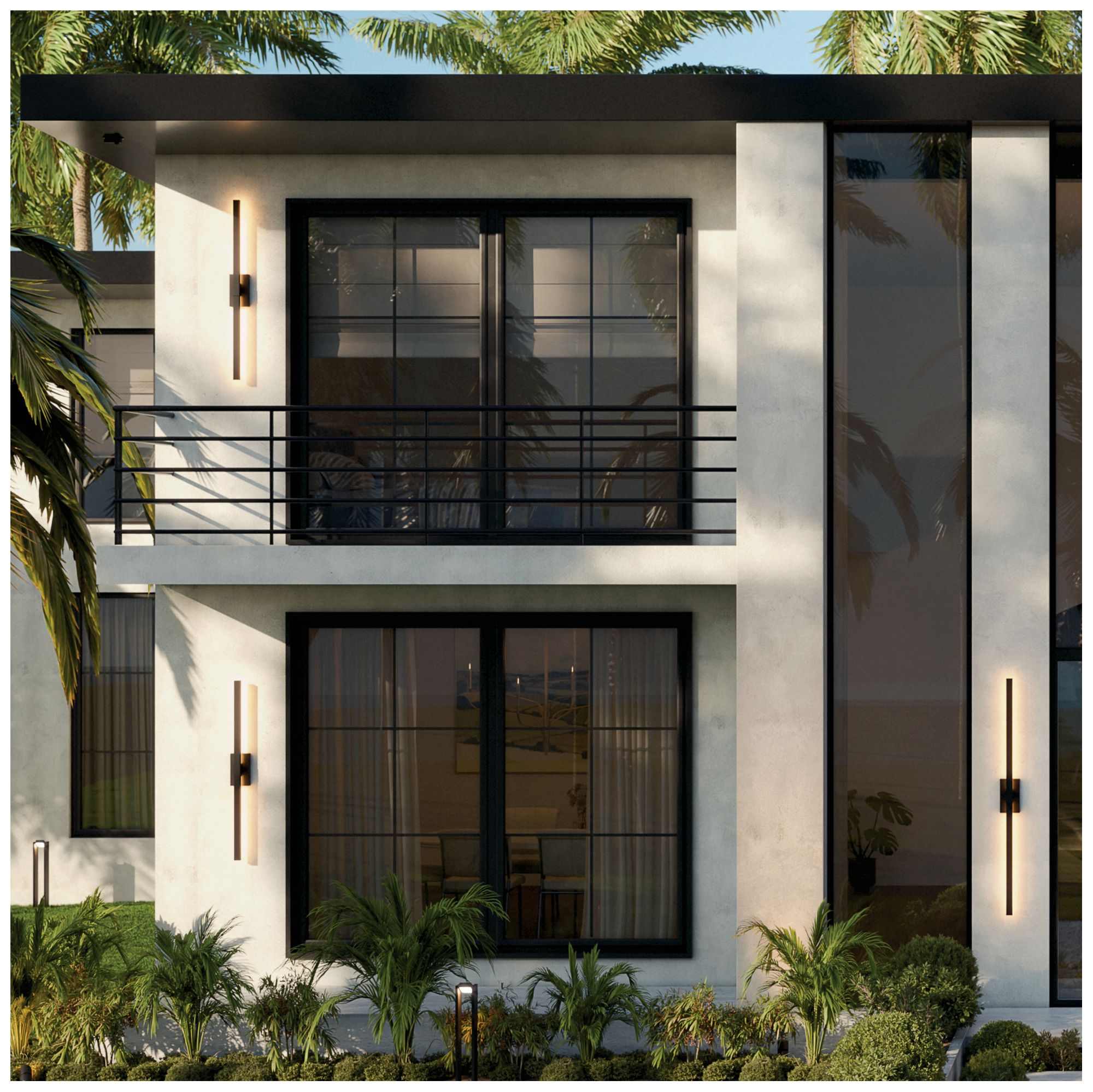 Image 5 Kichler Nocar 48" Outdoor LED Wall Light in Textured Black more views