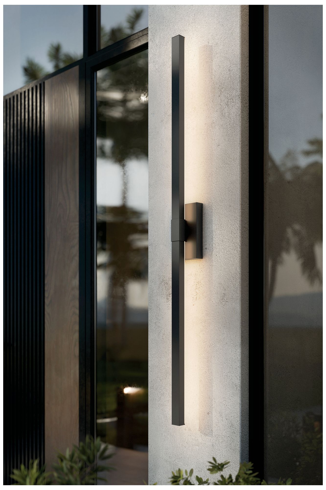 Image 2 Kichler Nocar 60" Outdoor LED Wall Light in Textured Black more views