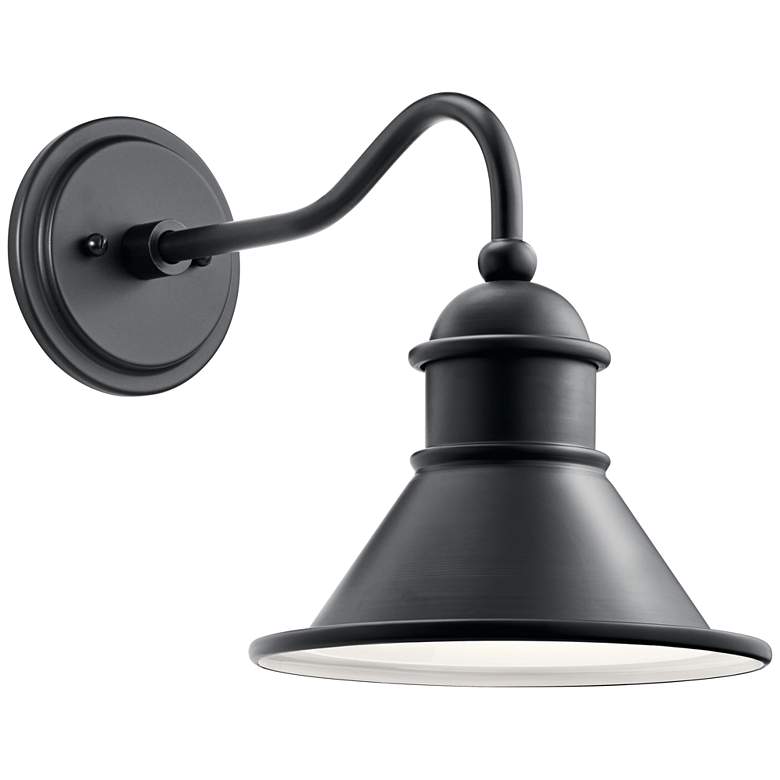 Image 1 Kichler Northland 12" High Black Outdoor Wall Light