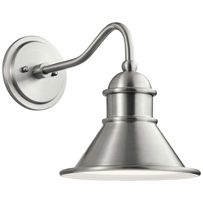 Image 1 Kichler Northland 12"H Brushed Aluminum Outdoor Wall Light