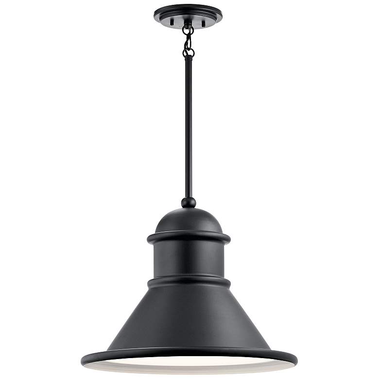 Image 1 Kichler Northland 14 1/4"H Black Outdoor Hanging Light