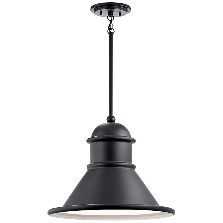 Image 1 Kichler Northland 14 1/4 inchH Black Outdoor Hanging Light