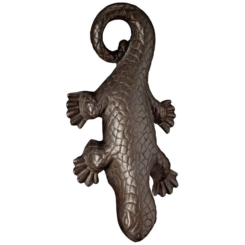 Image 1 Kichler Oak Trail 3 1/2" Wide Olde Bronze Lizard Deck Light