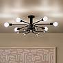 2_Kichler Ocala 41 1/4" Wide Black 6-Light Ceiling Light