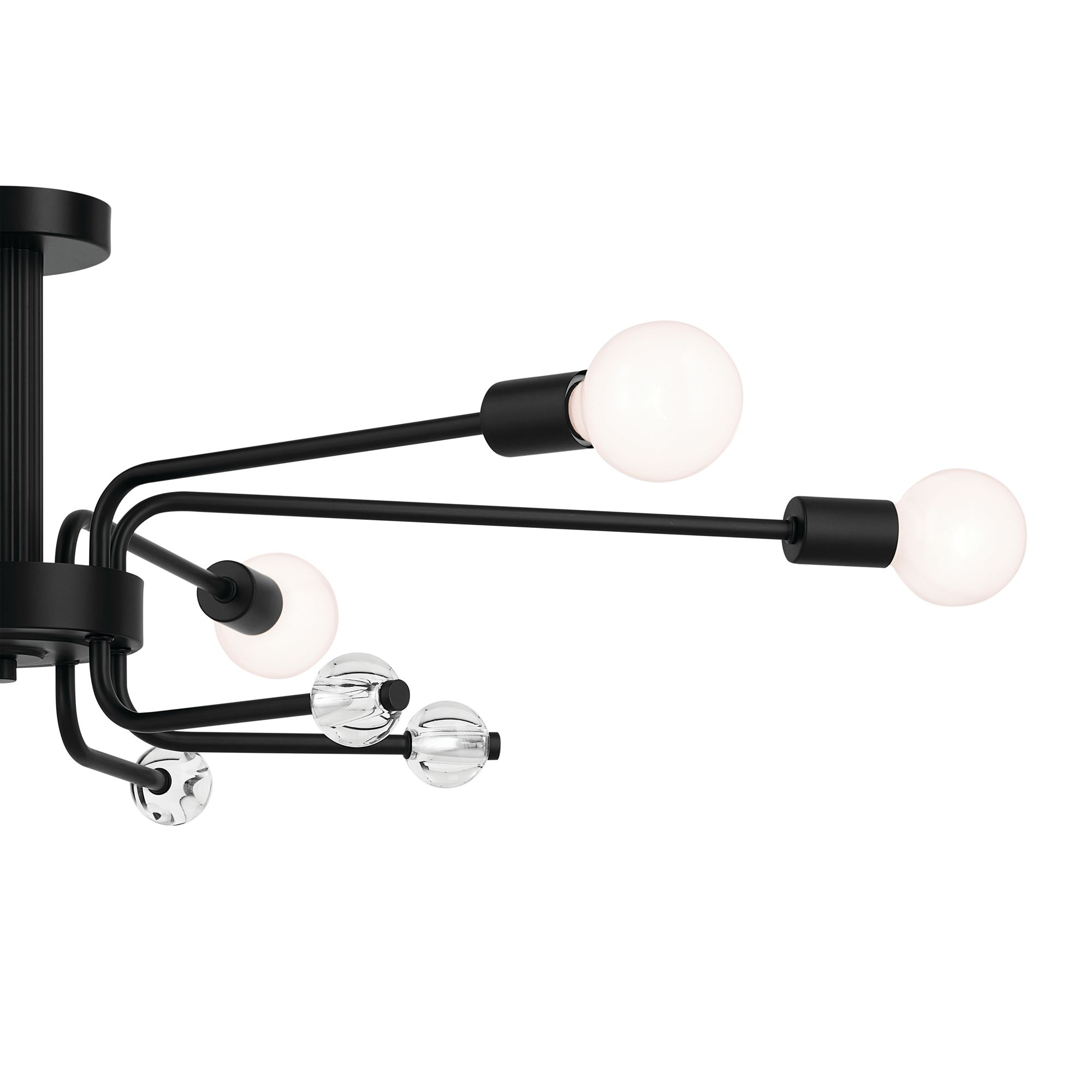 Kichler Ocala 41 1/4" Wide Black 6-Light Ceiling Light in scene