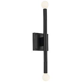Image1 of Kichler Odensa 17" 2-Light Black and White Globe Modern Wall Sconce