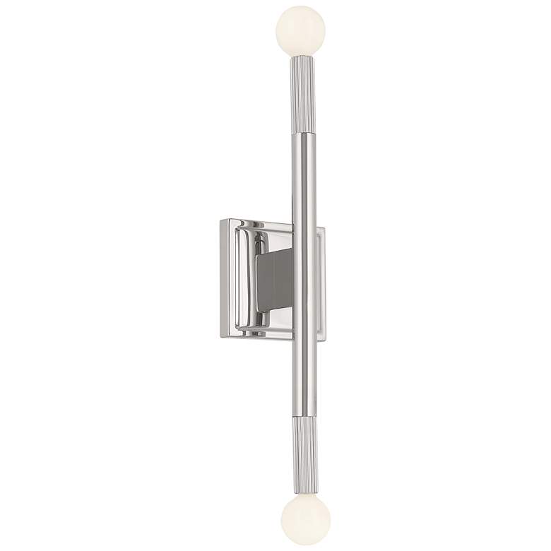 Image 1 Kichler Odensa 17 inch High 2-Light Polished Nickel Wall Sconce