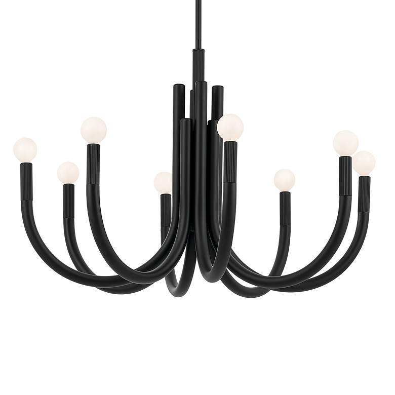 Image 2 Kichler Odensa 29.25 Inch 8 Light Chandelier in Black more views