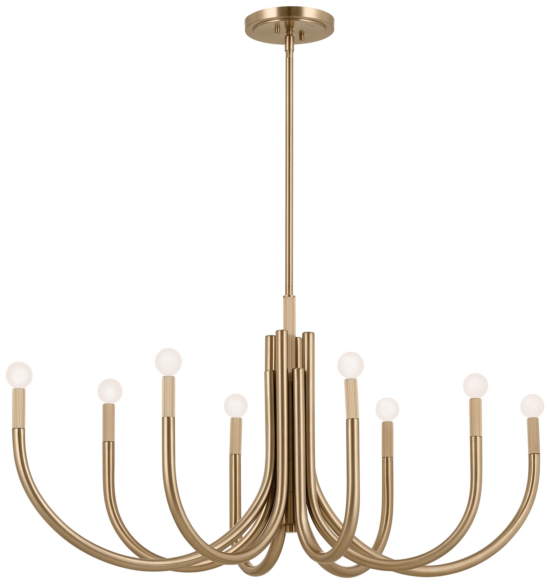 Kichler Odensa 46 Inch 8 Light Oval Chandelier in Champagne Bronze