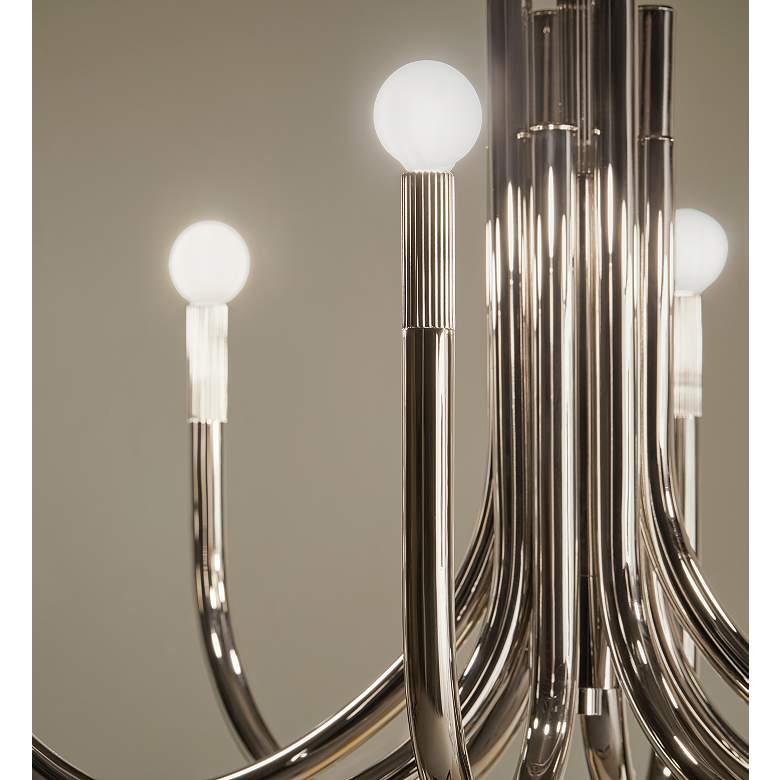 Image 6 Kichler Odensa 46 Inch 8 Light Oval Chandelier in Polished Nickel more views