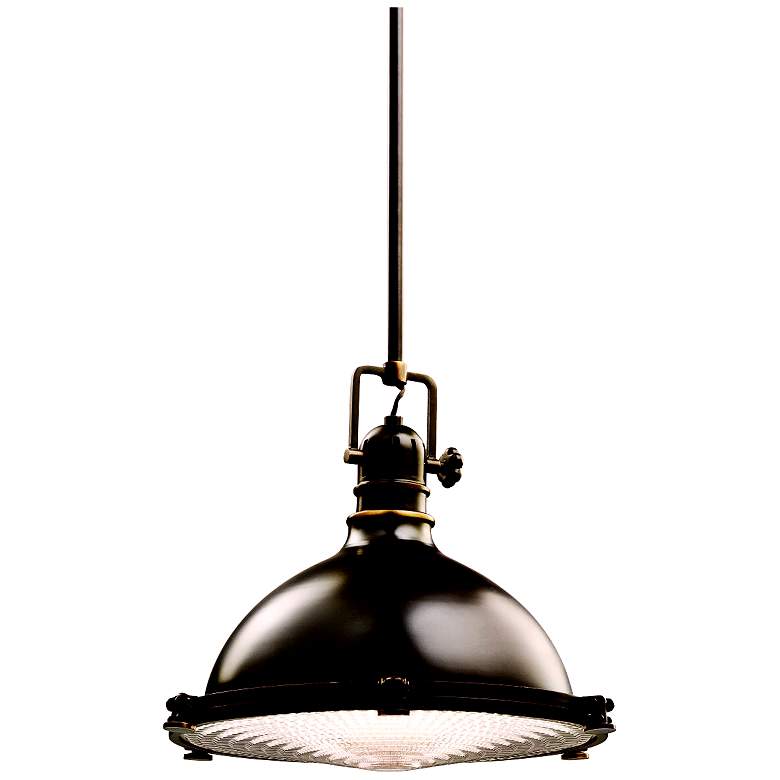 Image 2 Kichler Olde Bronze Fresnel Lens 13 1/2 inch Wide Pendant Light