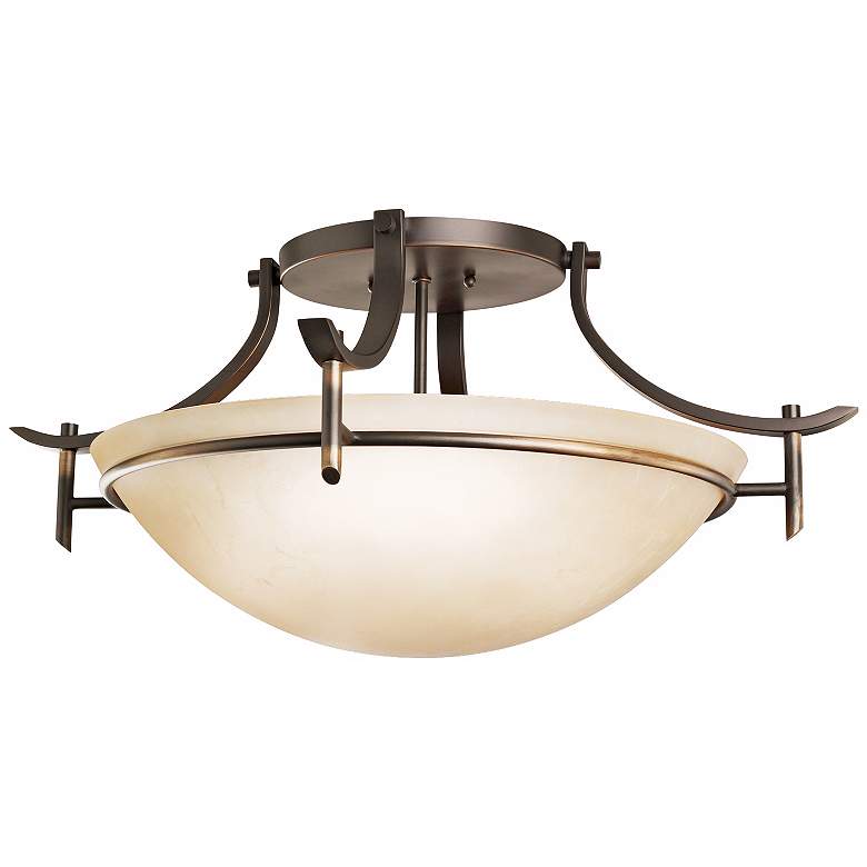Image 2 Kichler Olympia 24 inch Wide Olde Bronze Ceiling Light Fixture
