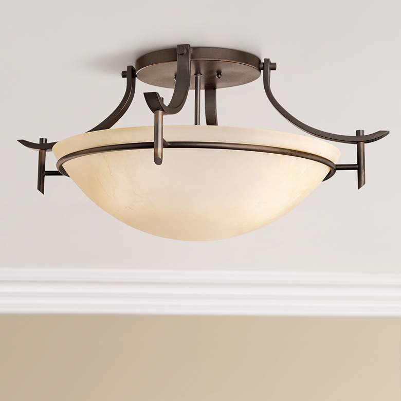 Image 1 Kichler Olympia 24 inch Wide Olde Bronze Ceiling Light Fixture