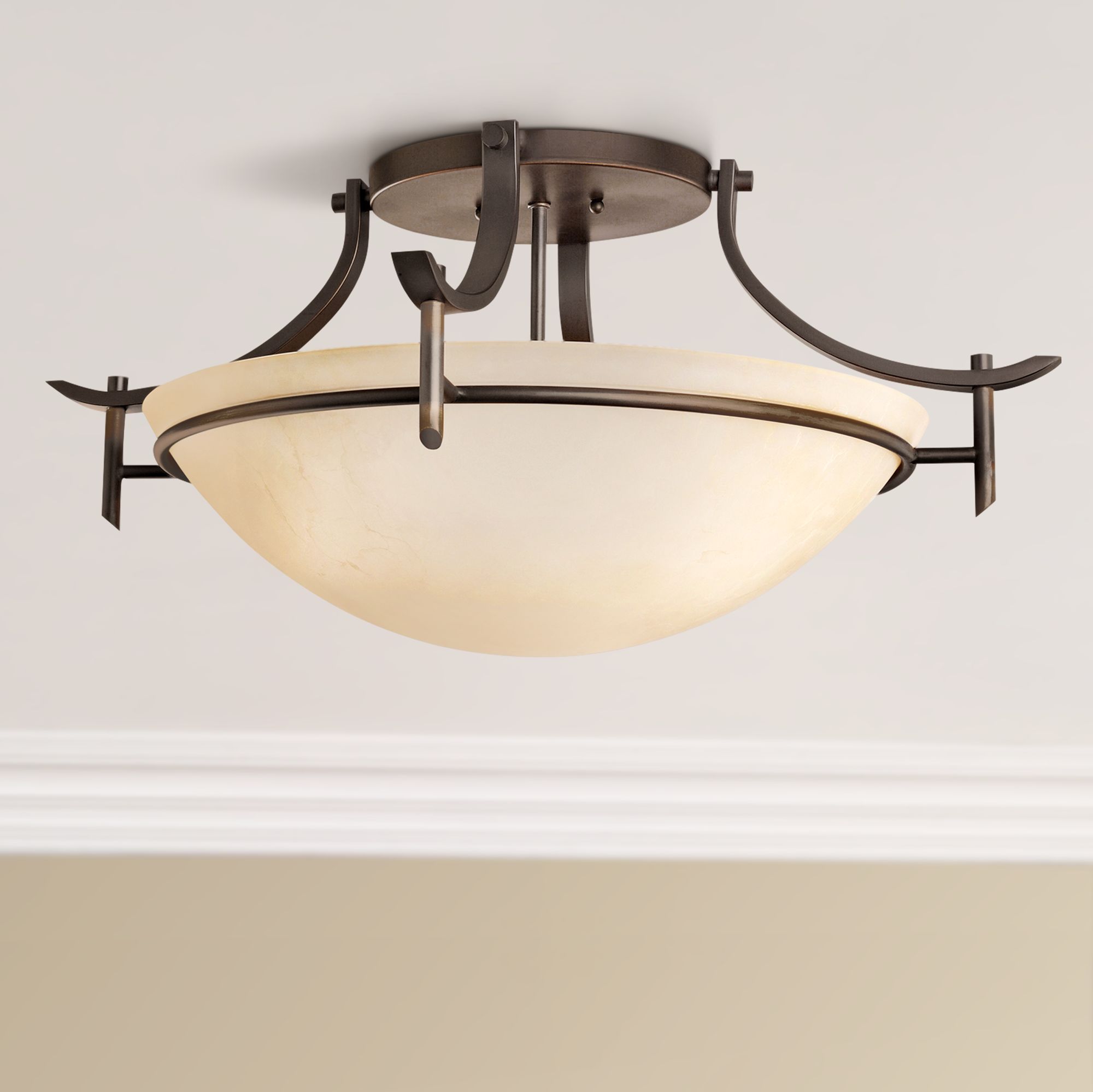 Kichler Close To Ceiling Lights Lamps Plus   Kichler Olympia 24 Wide Olde Bronze Ceiling Light Fixture  18492cropped 