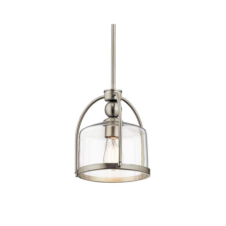 Image 2 Kichler Omerta 9 1/2" Wide Brushed Nickel Clear Glass Mini Pendant
