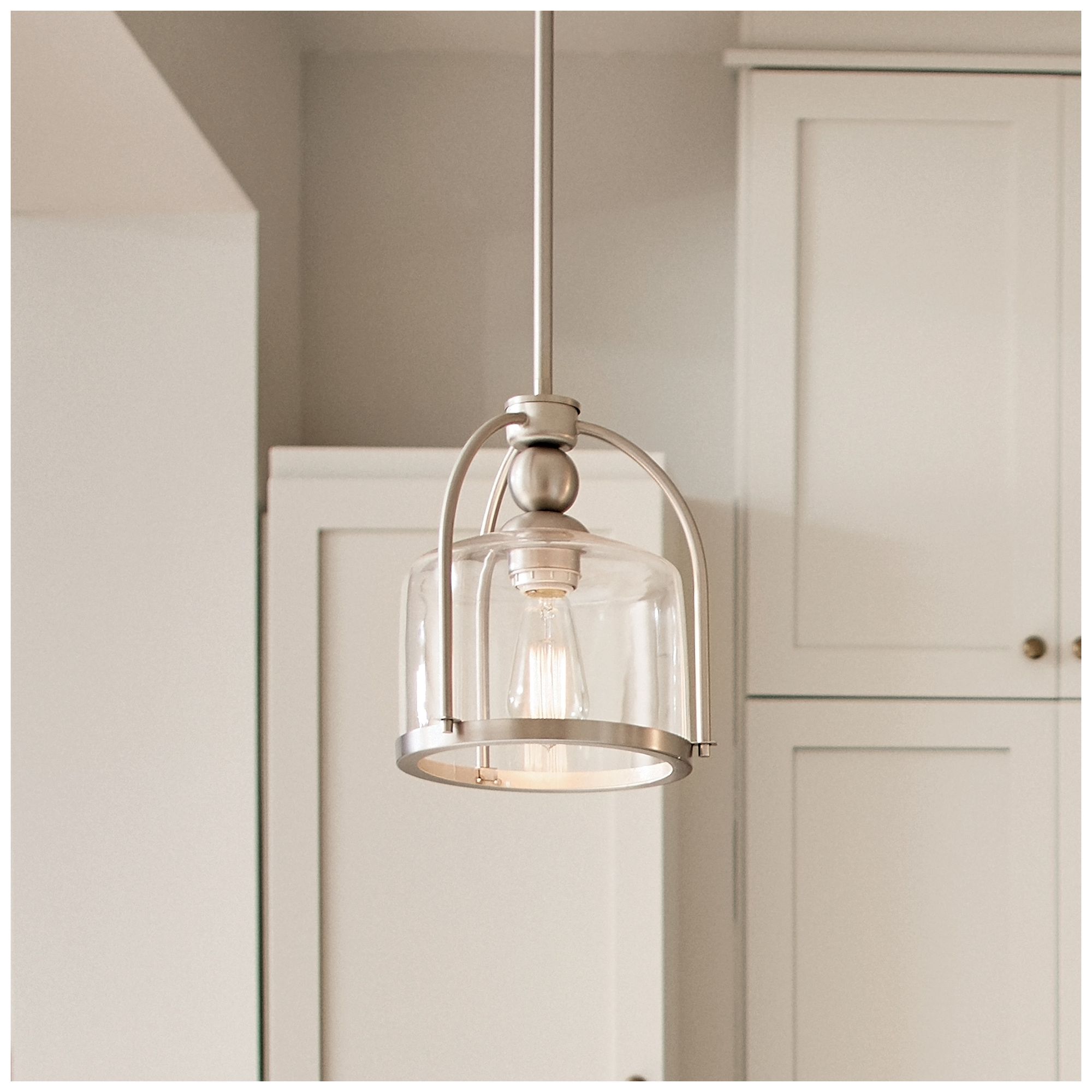 Image 4 Kichler Omerta 9 1/2" Wide Brushed Nickel Clear Glass Mini Pendant more views