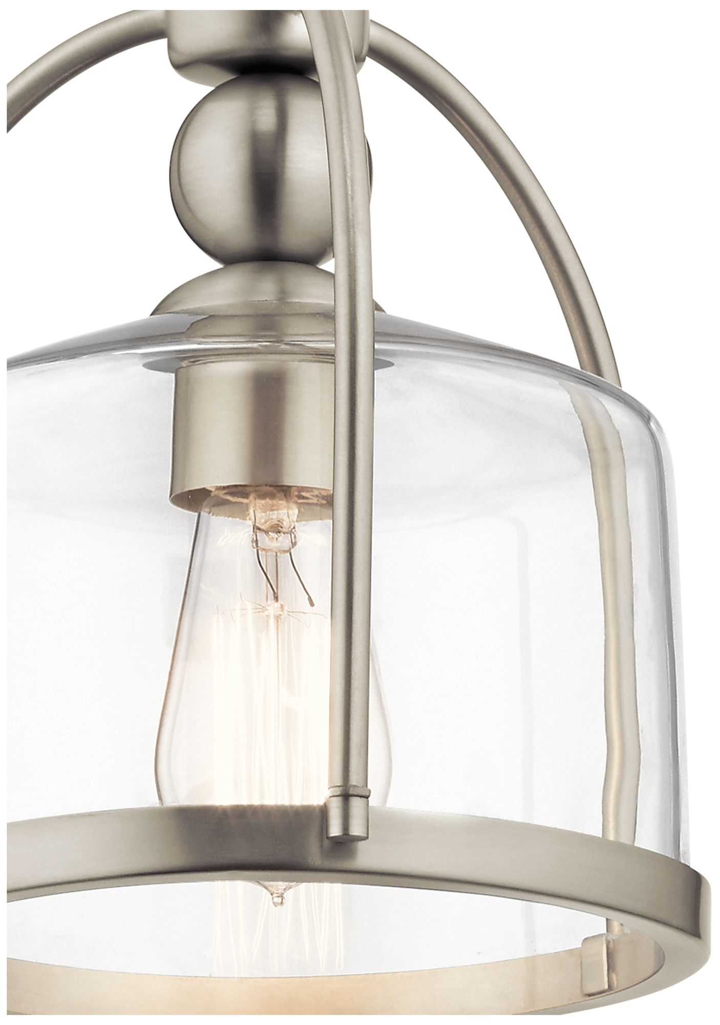 Image 6 Kichler Omerta 9 1/2" Wide Brushed Nickel Clear Glass Mini Pendant more views