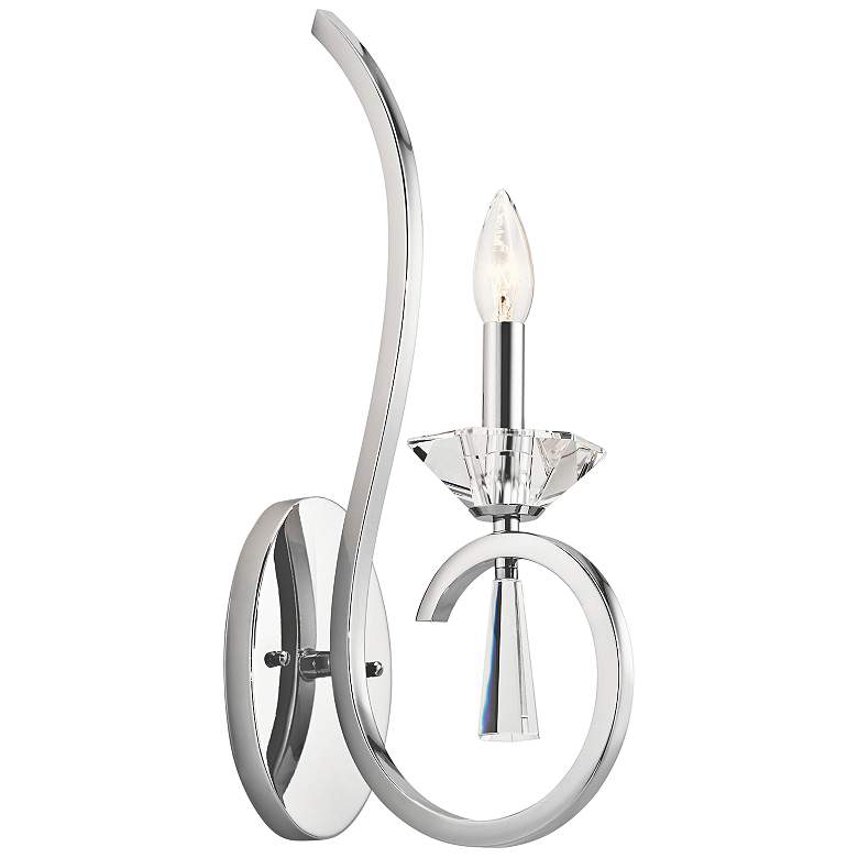 Image 1 Kichler Optic Ice 18" High Chrome Wall Sconce