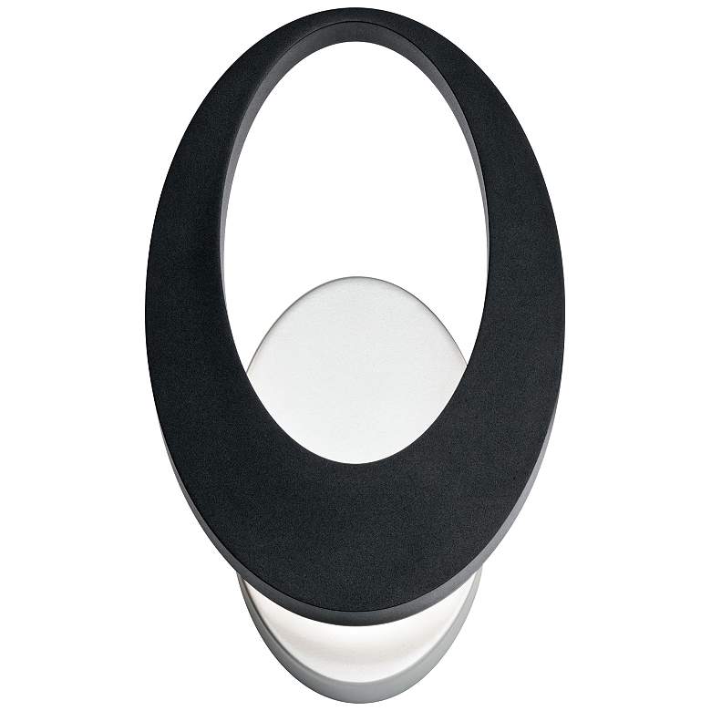 Image 1 Kichler Ovale 16 1/4" High Platinum 2-LED Outdoor Wall Light