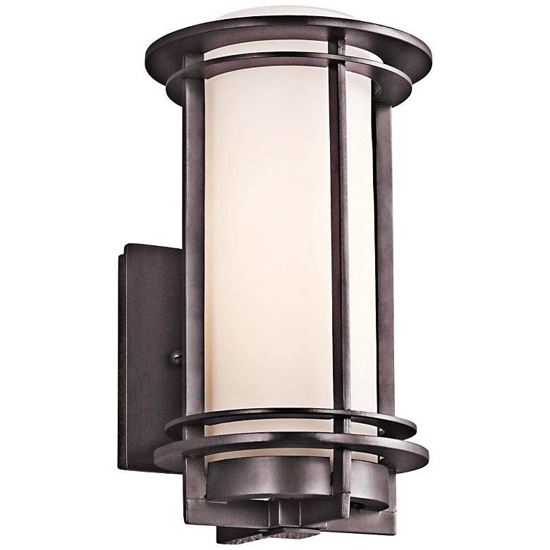 Image 1 Kichler Pacific Edge 10 1/2 inch High Bronze Outdoor Wall Sconce