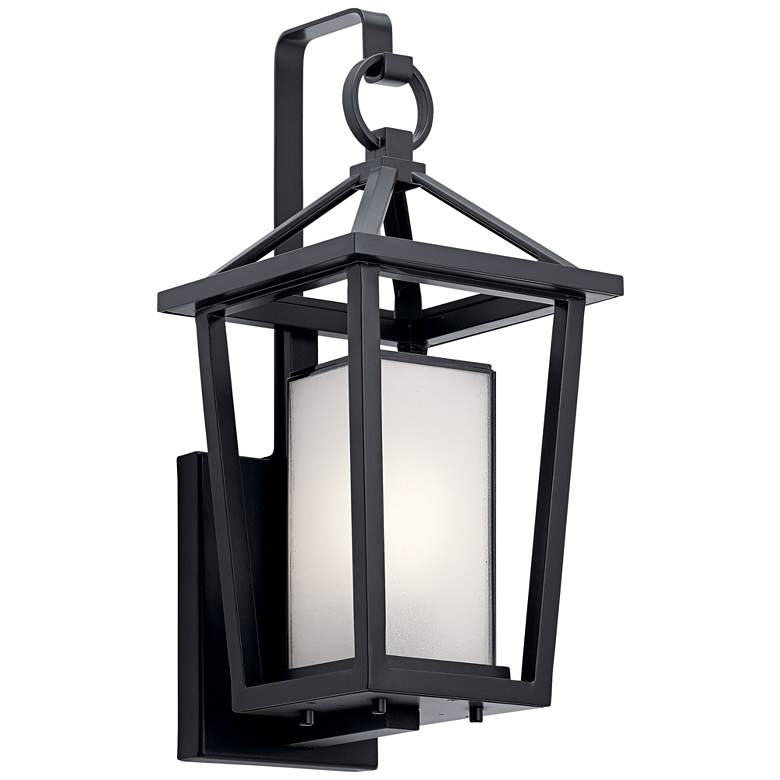 Image 1 Kichler Pai 17 1/4 inch High Black Open Cage Outdoor Wall Light