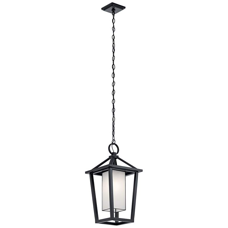 Image 1 Kichler Pai 24 inch High Black Open Cage Outdoor Hanging Light
