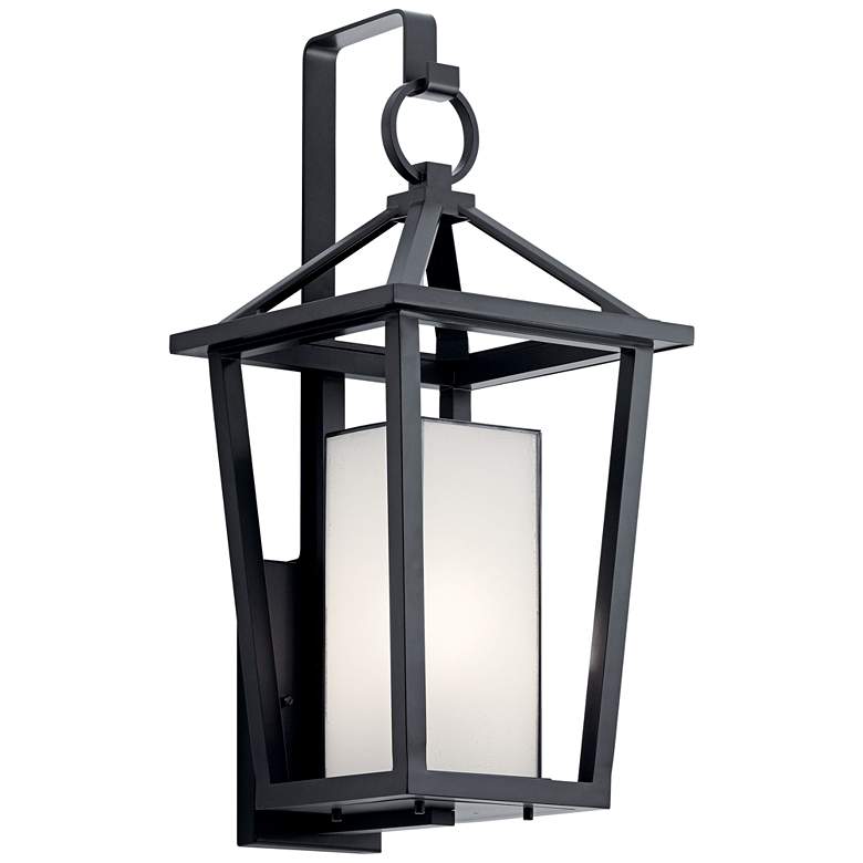 Image 1 Kichler Pai 26 1/4 inch High Black Open Cage Outdoor Wall Light