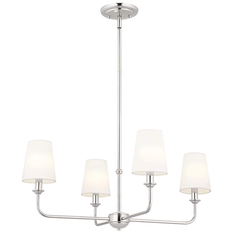 Image 1 Kichler Pallas 25 inch Wide 4-Light Nickel Traditional Chandelier