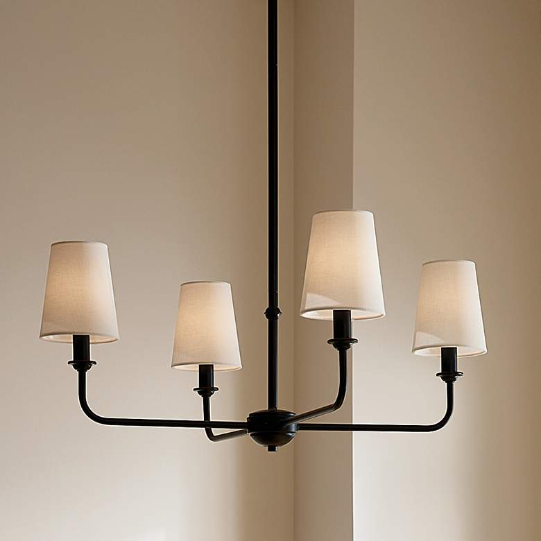 Image 1 Kichler Pallas 25" Wide Black 4-Light Chandelier