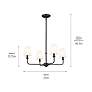 4_Kichler Pallas 25" Wide Black 4-Light Chandelier more views