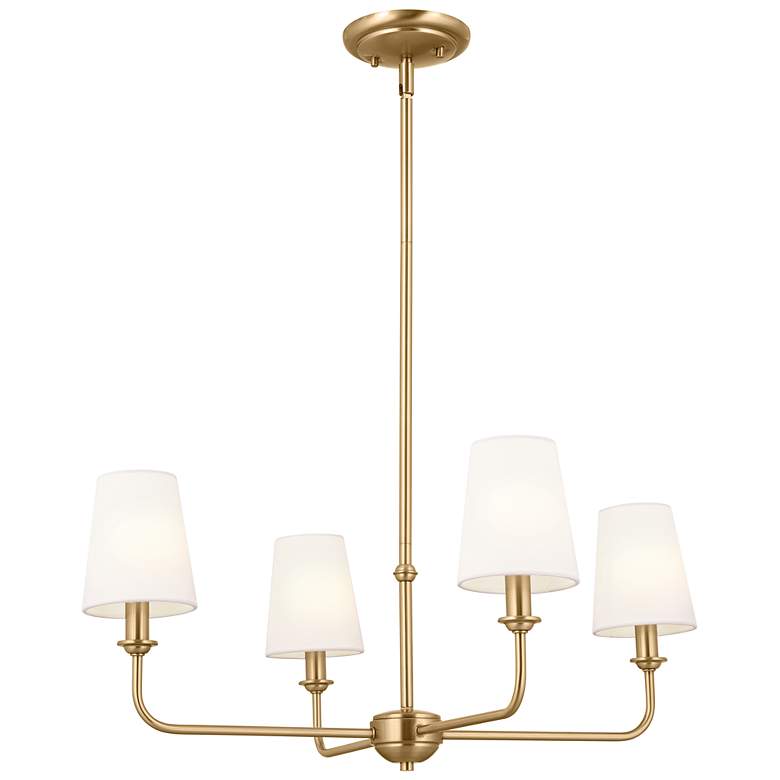 Image 3 Kichler Pallas 25"W Brushed Natural Brass 4-Light Chandelier