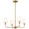 Kichler Pallas 25"W Brushed Natural Brass 4-Light Chandelier