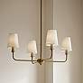2_Kichler Pallas 25"W Brushed Natural Brass 4-Light Chandelier