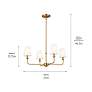 5_Kichler Pallas 25"W Brushed Natural Brass 4-Light Chandelier more views