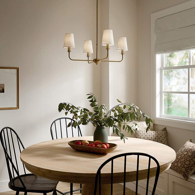 Image 6 Kichler Pallas 25"W Brushed Natural Brass 4-Light Chandelier more views